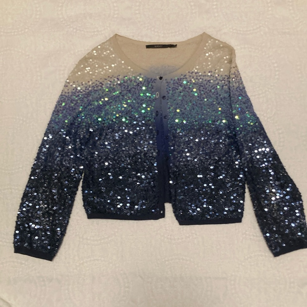 Seventy size 40 sequins cropped cardigan